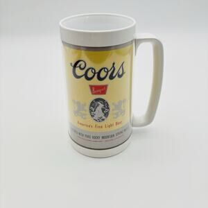 Vintage Coors Original Banquet Beer Thermo-Serv Insulated Plastic Mug Cup 16oz